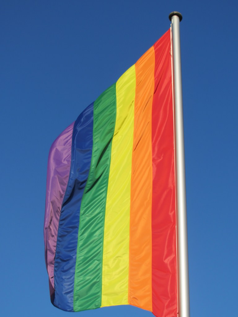 Rainbow flag to honor the LGBTQ community